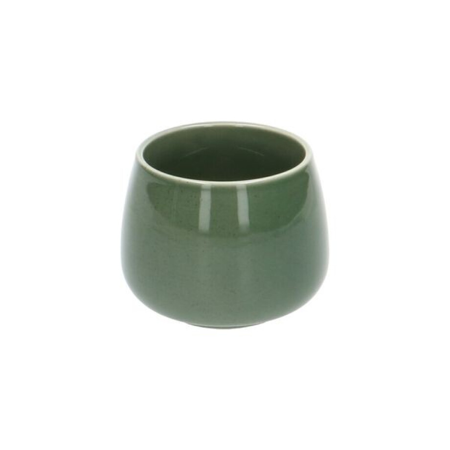 Bloempot 'Juul', aardewerk, groen, Ø 9,5 cm afbeelding 1