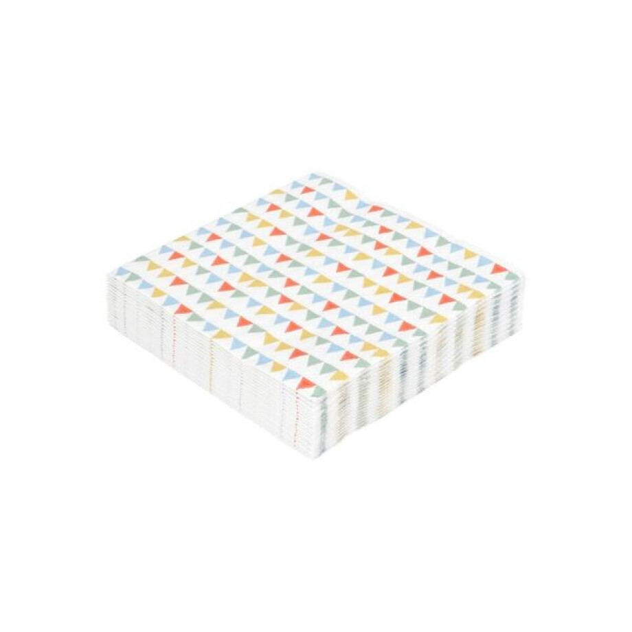 Servetten, papier, vlaggetjes, 25 x 25 cm, 20 stuks afbeelding 1