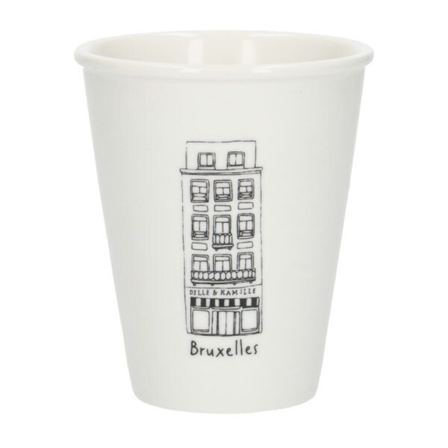 Gevel mok, Brussel Jean Stas, porselein, 200 ml Gevel mok, Brussel Jean Stas, porselein, 200 ml afbeelding 1