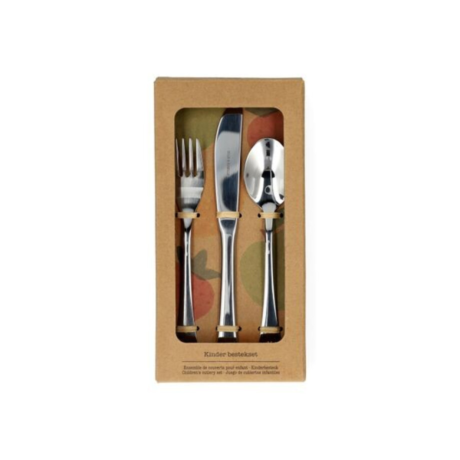 Kinderbestek, fruit, roetsvrij staal, 3-delig, 20 cm Kinderbestek, fruit, roetsvrij staal, 3-delig, 20 cm afbeelding