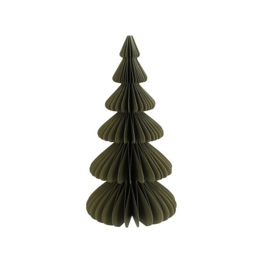 Kerstboom uitvouwbaar, papier, klein, mosgroen, 23 cm Kerstboom uitvouwbaar, papier, klein, mosgroen, 23 cm afbeelding 1