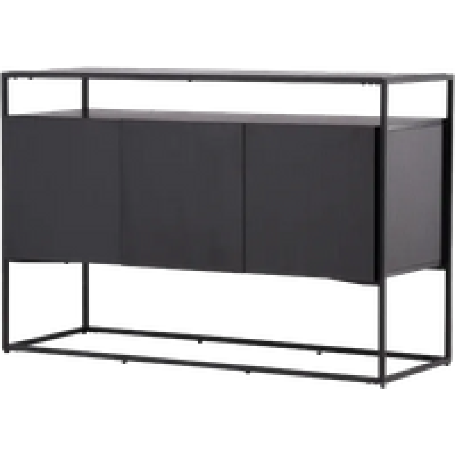 Cedric houten dressoir zwart - 120 x 45 cm afbeelding 1