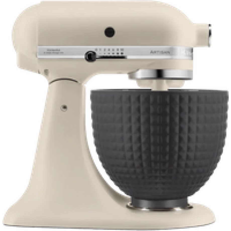 KitchenAid Artisan Mixer 5KSM125EMH Wit + Design Mengkom Zwart afbeelding 