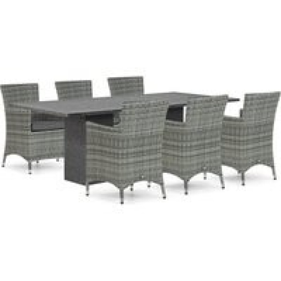 Domani Miami/Graniet 240 cm dining tuinset 7-delig Domani Miami/Graniet 240 cm dining tuinset 7-delig afbeelding 1