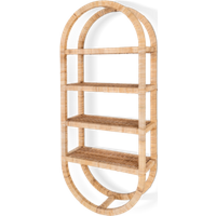 Jenna wandplank rattan - 33 x 13 cm afbeelding 1