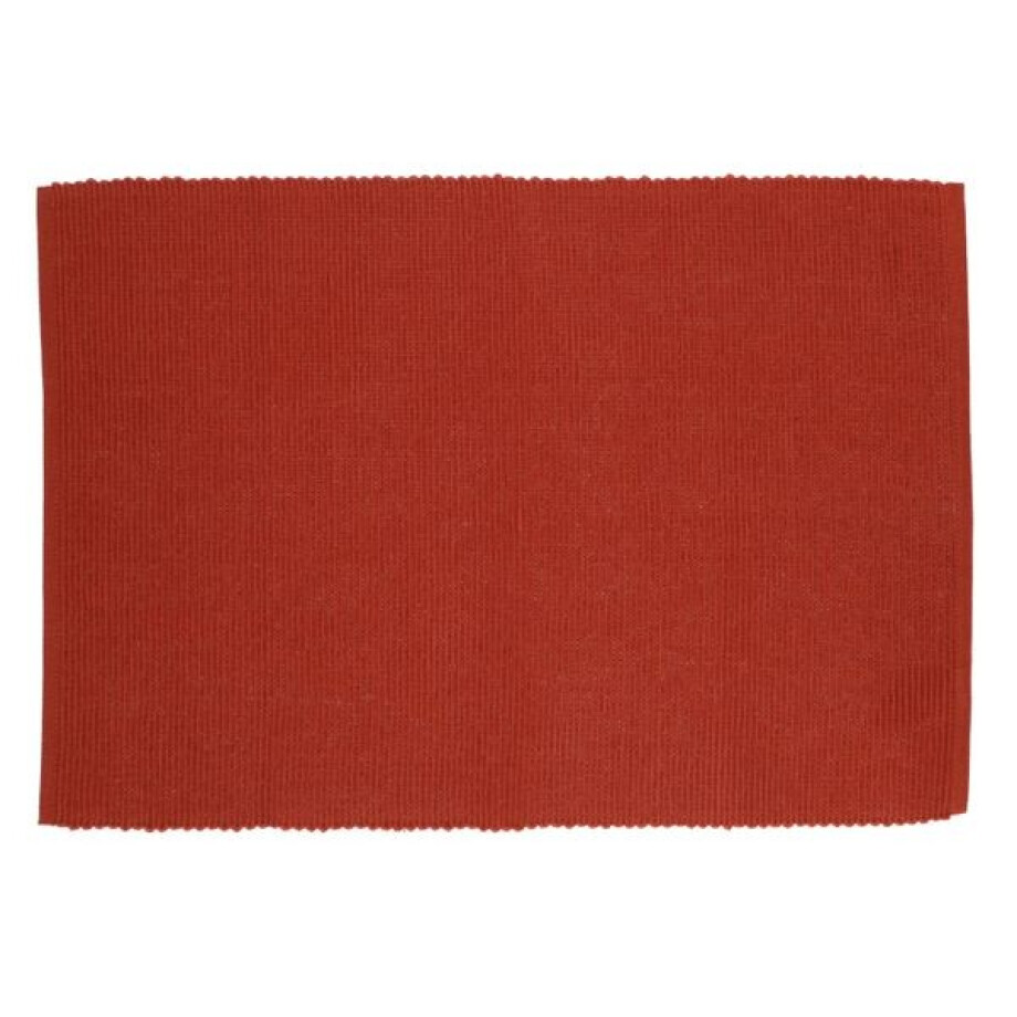 Placemat geribbeld, GOTS bio-katoen, bordeaux rood, 35 x 50 cm afbeelding 1