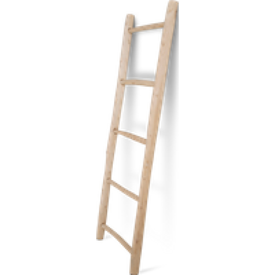 Thea teak houten ladder - 150 x 50 cm afbeelding 1