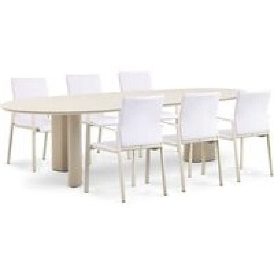 Lifestyle Rome/Weave 240 cm dining tuinset 7-delig Lifestyle Rome/Weave 240 cm dining tuinset 7-delig afbeelding 1