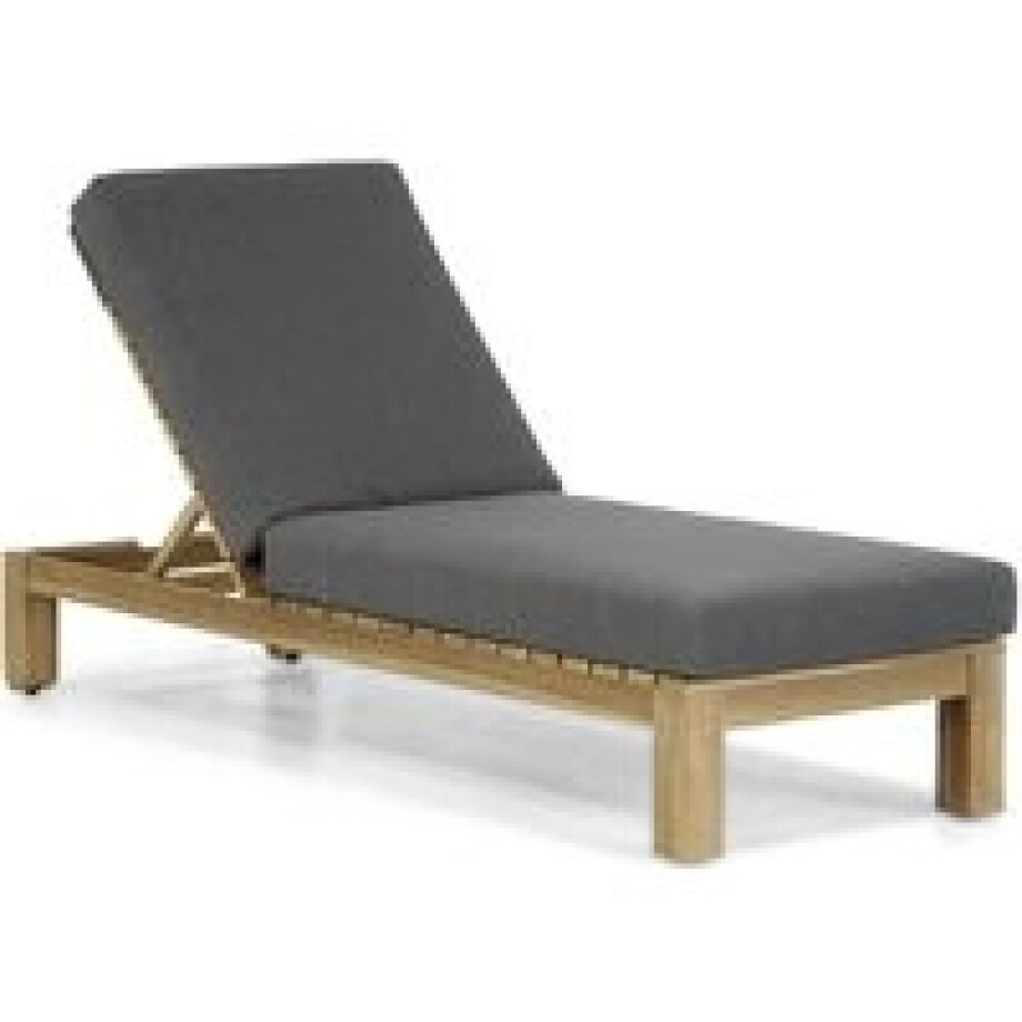 Santika Arlington lounger met antraciet kussen Santika Arlington lounger met antraciet kussen afbeelding 1
