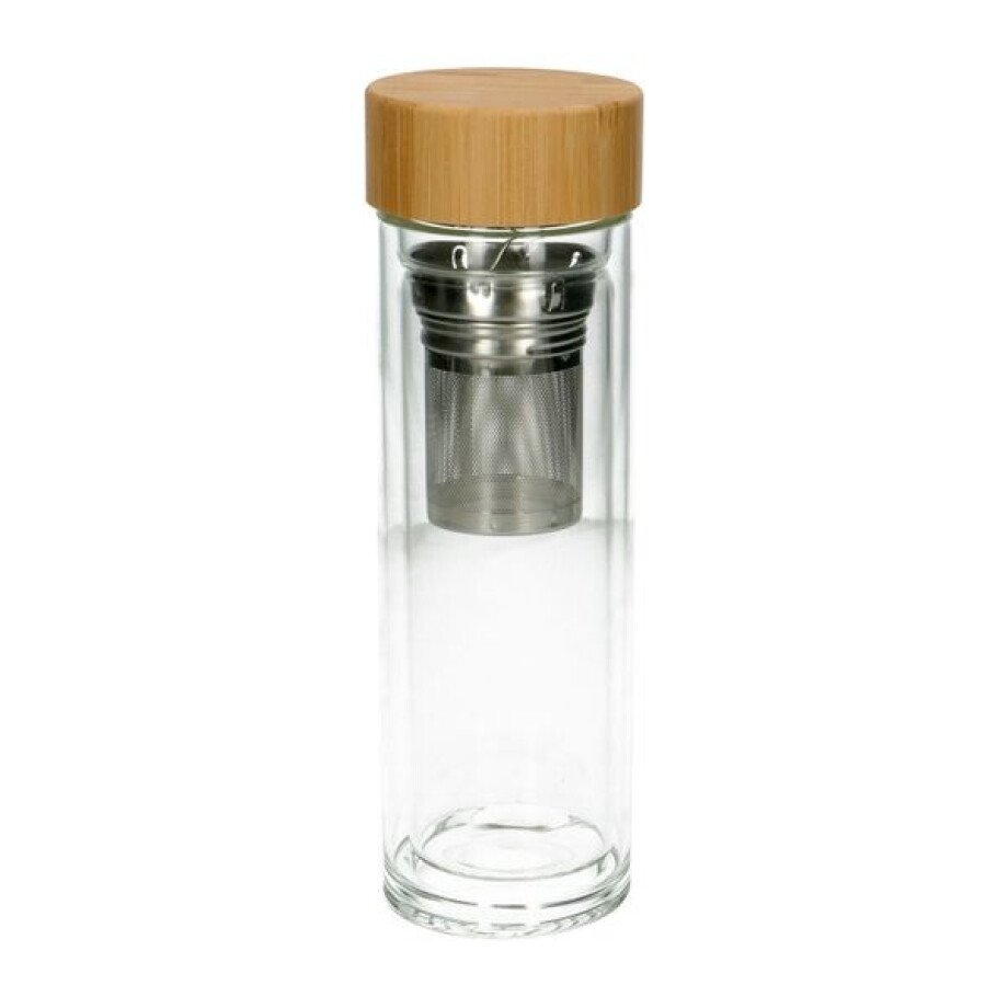 Dubbelwandige infusiefles, hittebestendig glas, 400 ml Dubbelwandige infusiefles, hittebestendig glas, 400 ml afbeelding