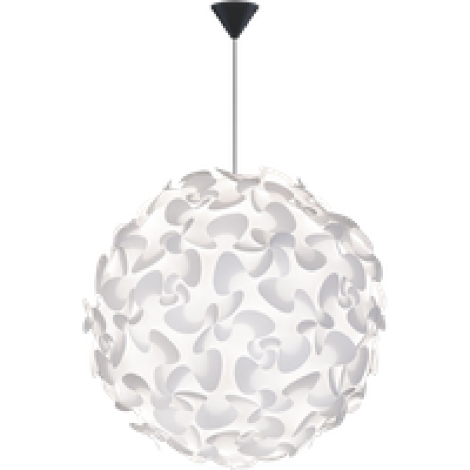 Lora X-Large hanglamp white - met koordset zwart - Ø 75 cm afbeelding 1