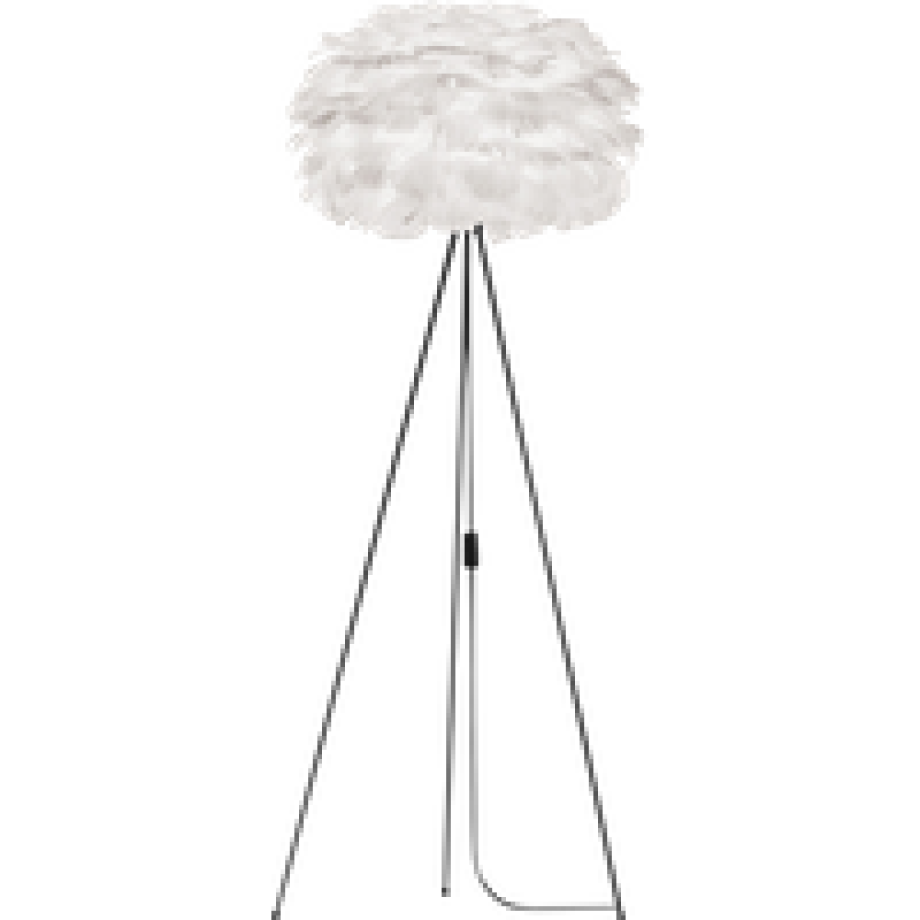 Eos Medium vloerlamp white - met tripod zwart - Ø 45 cm afbeelding 