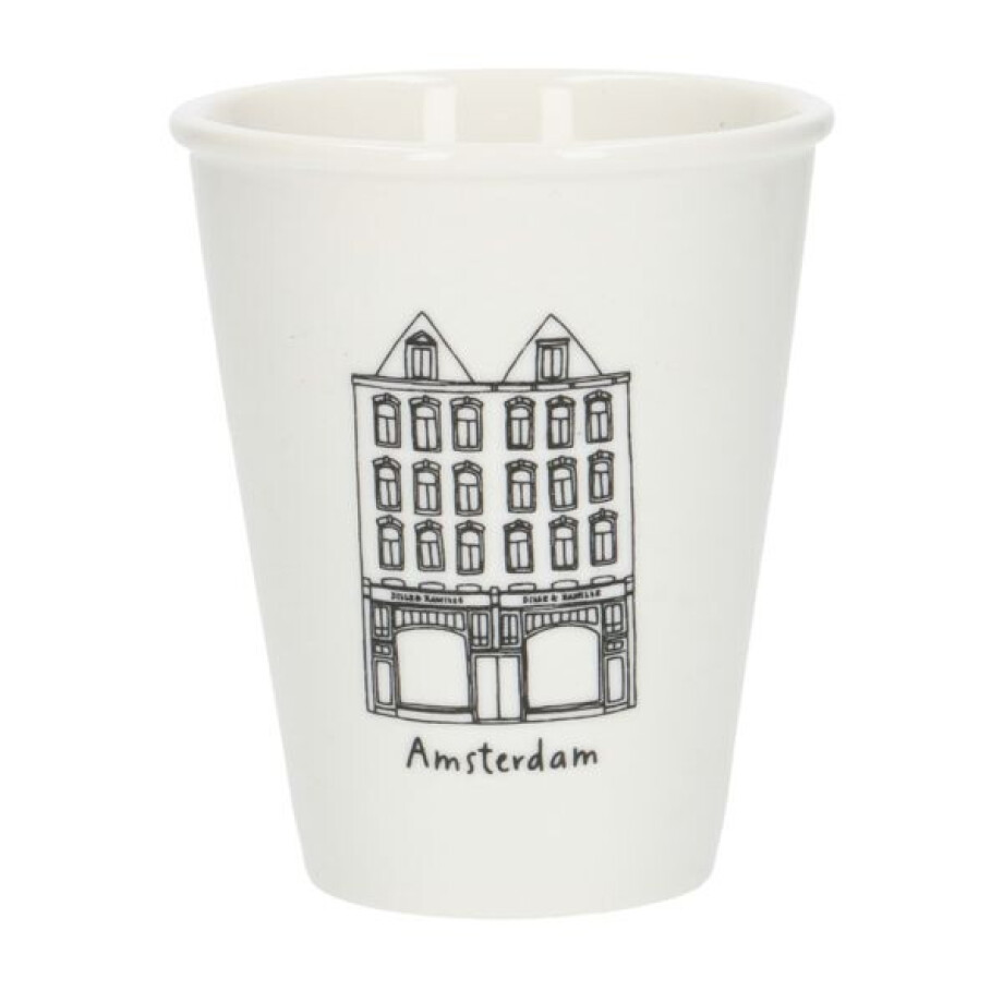 Gevel mok, Amsterdam Bilderdijk, porselein, 200 ml Gevel mok, Amsterdam Bilderdijk, porselein, 200 ml afbeelding 1