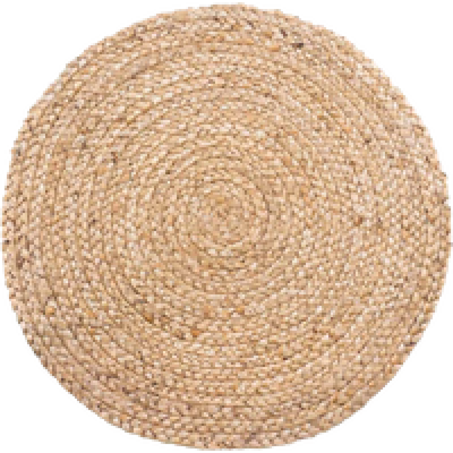 Milly jute placemat naturel - set van 4 - Ø 38 cm afbeelding 1