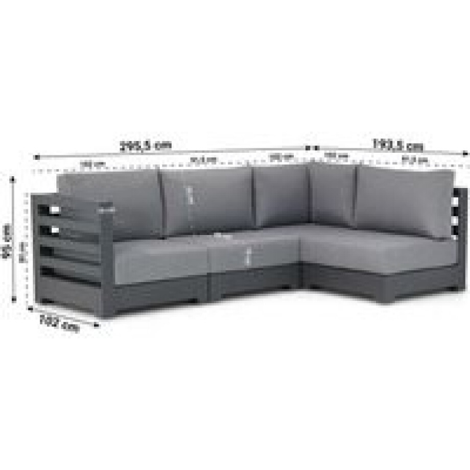 Santika Phantom chaise longue loungeset 4-delig afbeelding 1