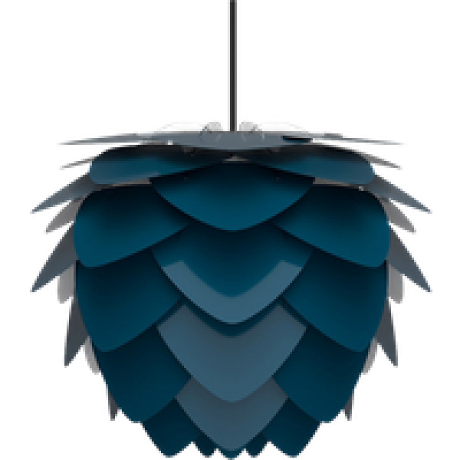 Aluvia Medium hanglamp petrol blue - met koordset zwart - Ø 59 cm afbeelding 1