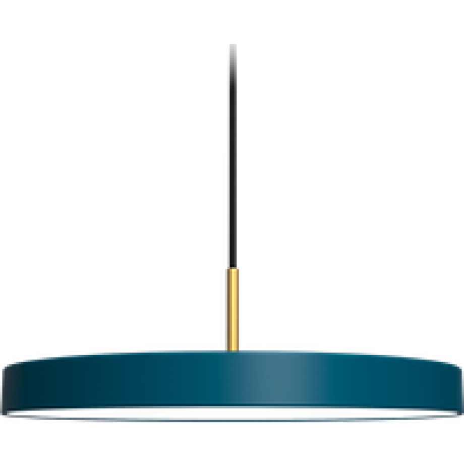 Asteria Medium hanglamp petrol blue - met koordset - Ø 43 cm afbeelding 1