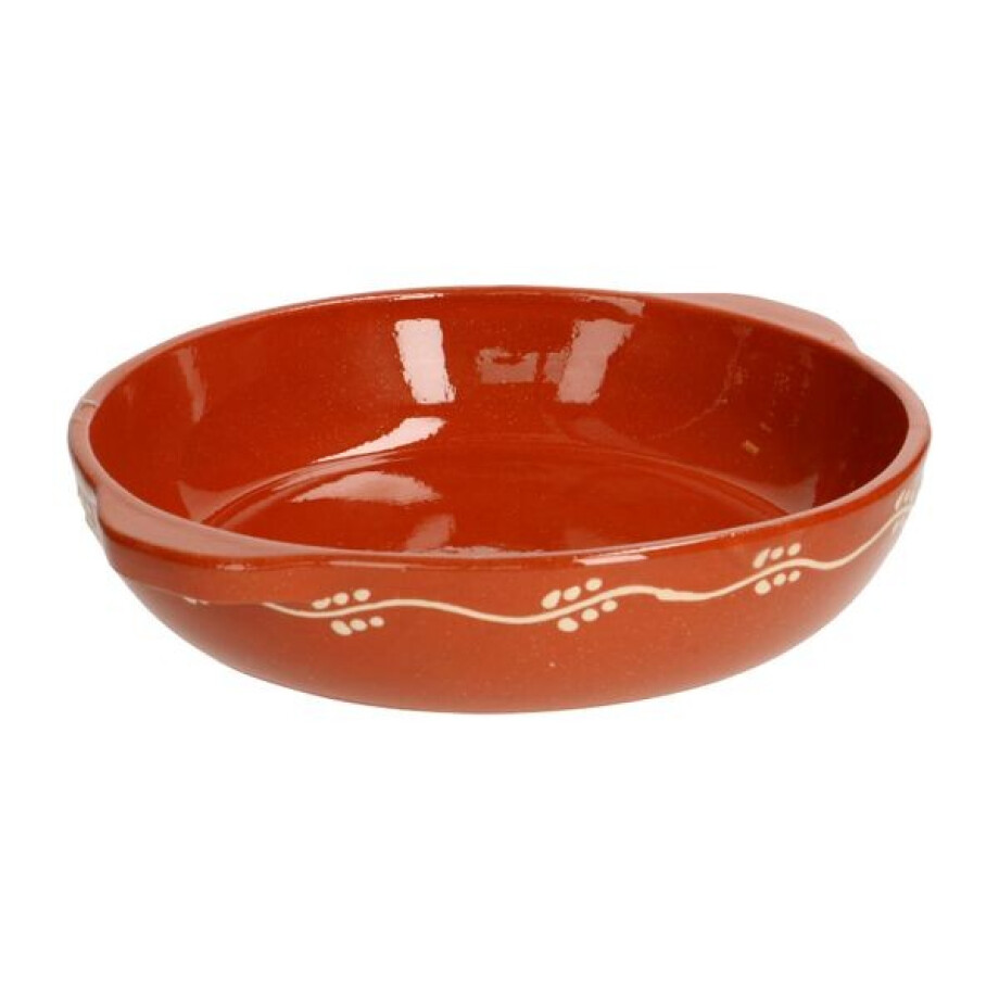 Ovenschaal met takjesslinger, terracotta, Ø 21 cm Ovenschaal met takjesslinger, terracotta, Ø 21 cm afbeelding 1