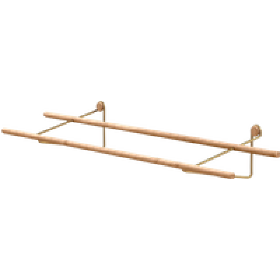 Shoe Rack - Bamboe schoenenrek - B100 x H15 x D25 cm - Goud afbeelding 1