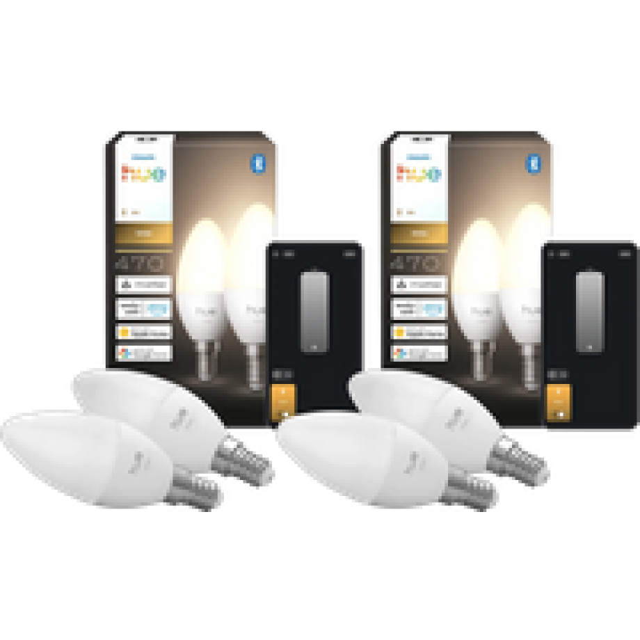 Philips Hue Kaarslamp White E14 4-Pack afbeelding 