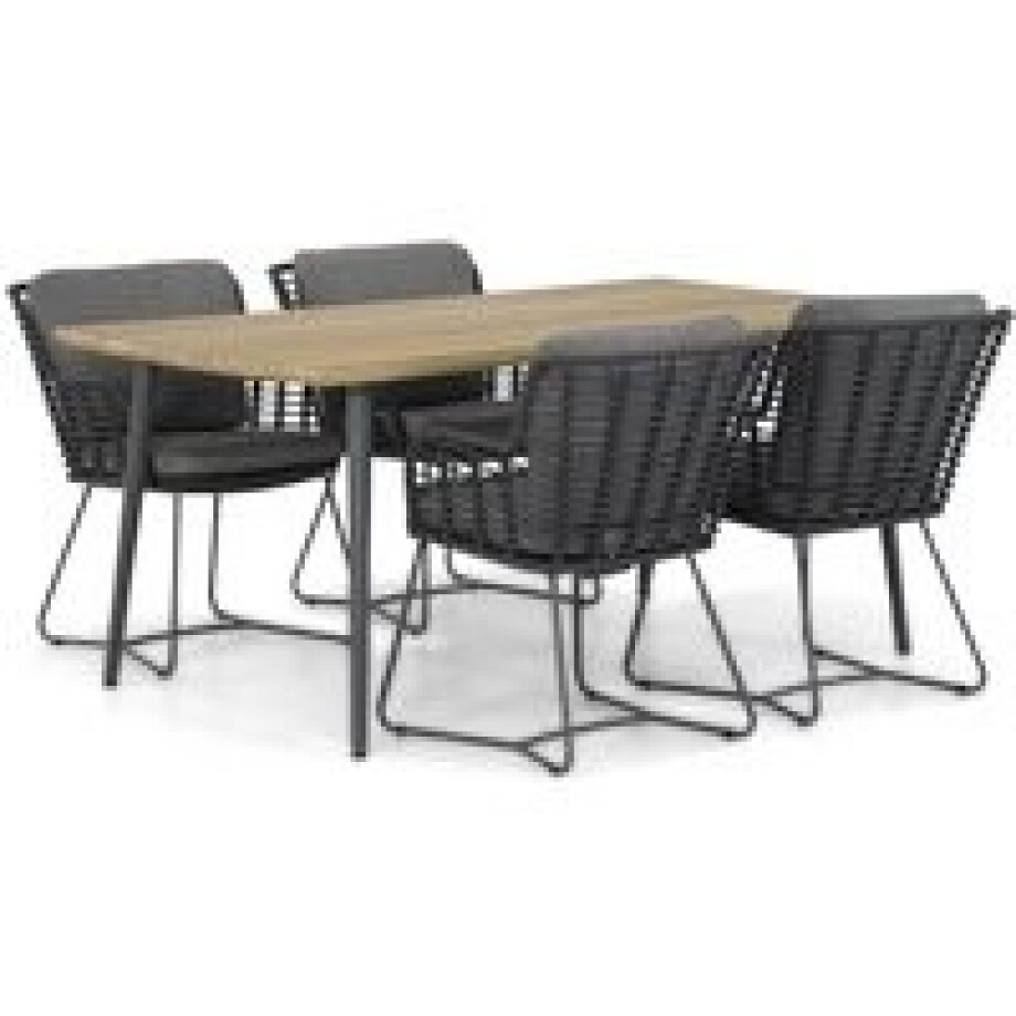 4 Seasons Outdoor Fabrice/Montana 180 cm dining tuinset 5-delig 4 Seasons Outdoor Fabrice/Montana 180 cm dining tuinset 5-delig afbeelding 1
