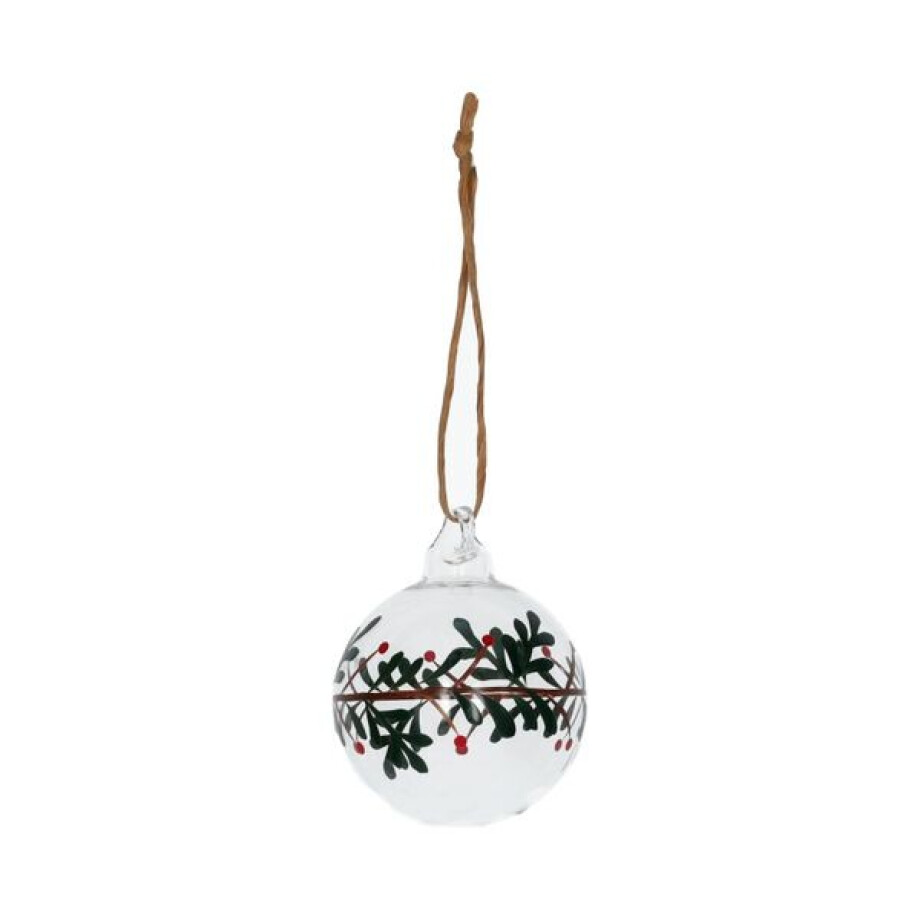 Kerstbal, glas, krans, 5 cm Kerstbal, glas, krans, 5 cm afbeelding 1