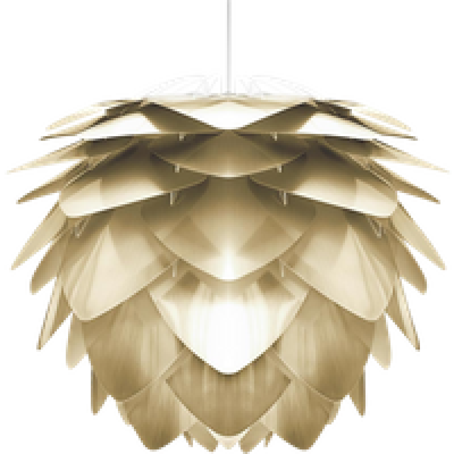 Silvia Medium hanglamp brushed brass - met koordset wit - Ø 50 cm afbeelding 