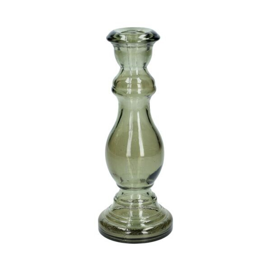 Kandelaar, gerecycled glas, groen, H20 x Ø7,5 cm afbeelding 1