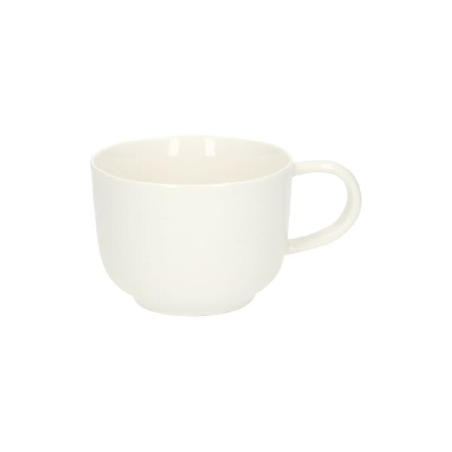 Cappuccinomok, organisch, porselein, wit, Ø 11 cm afbeelding 1