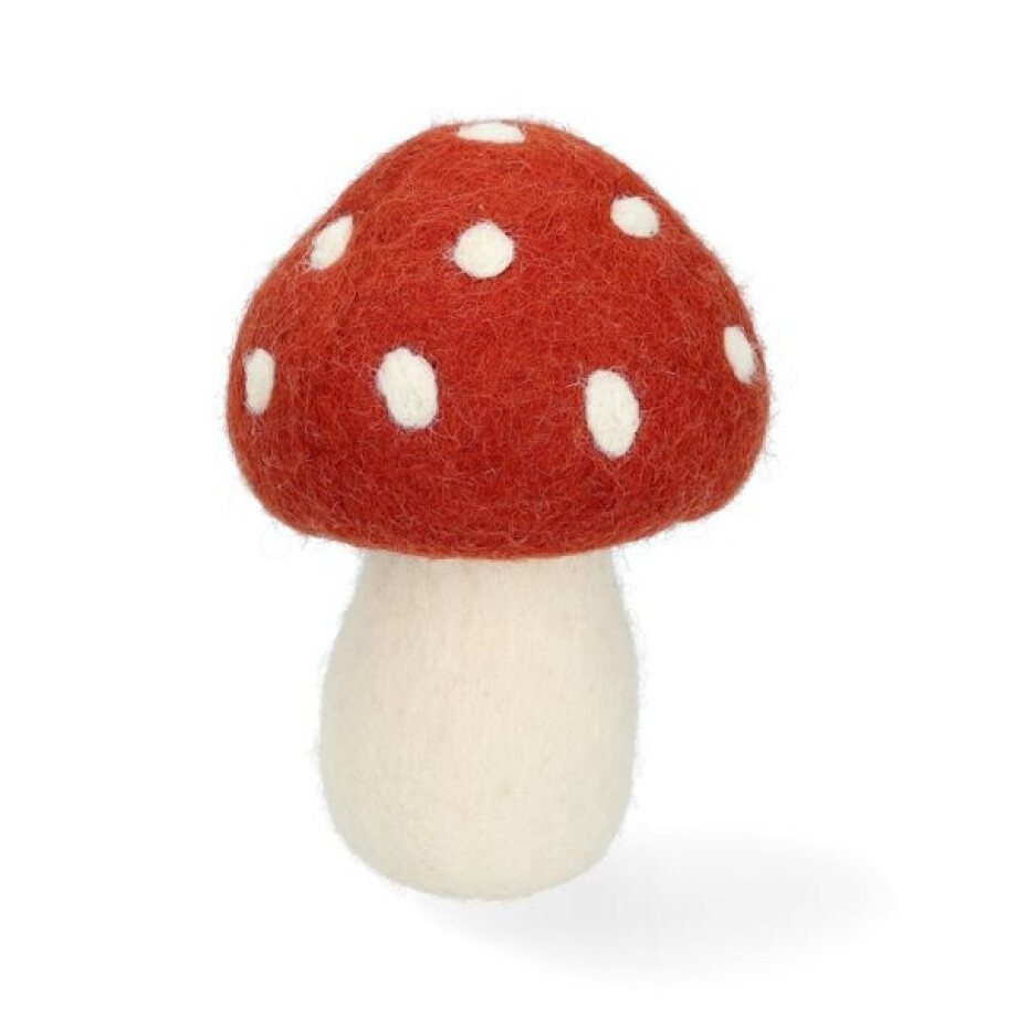 Grote paddenstoel, vilt, rood, ca. 14 cm Grote paddenstoel, vilt, rood, ca. 14 cm afbeelding 1