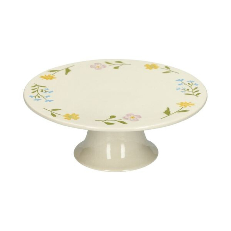 Taartplateau, steengoed, wilde bloemen, Ø 25 cm x 9,5 cm afbeelding 1