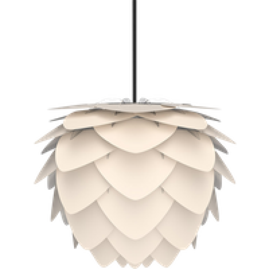 Aluvia Mini hanglamp pearl white - met koordset zwart - Ø 40 cm afbeelding 1