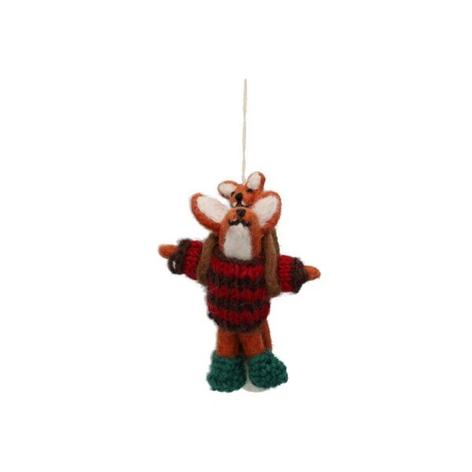 Hanger, vilt, vos met baby Hanger, vilt, vos met baby afbeelding 1