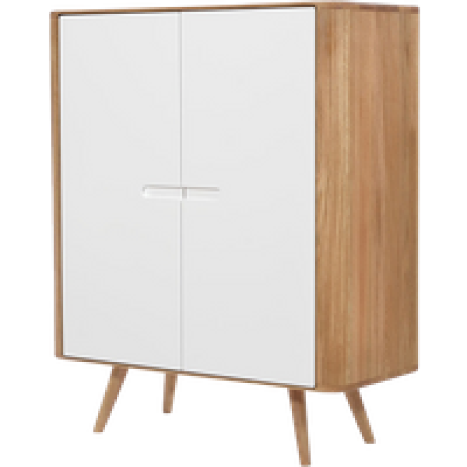 Ena cabinet houten opbergkast naturel - 90 x 110 cm afbeelding 1