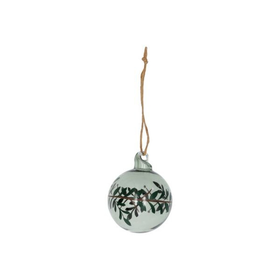 Kerstbal, glas, krans, groen Kerstbal, glas, krans, groen afbeelding 1