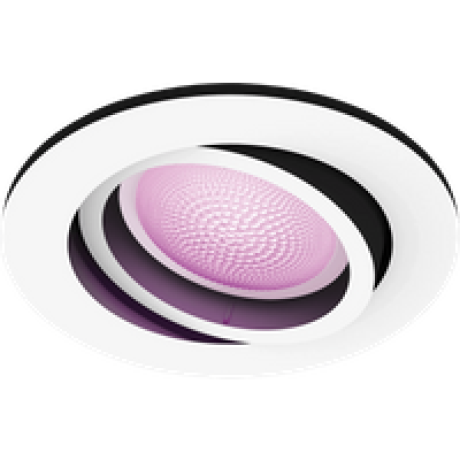 Philips Hue Centura inbouwspot White and Color- rond - Wit Philips Hue Centura inbouwspot White and Color- rond - Wit afbeelding