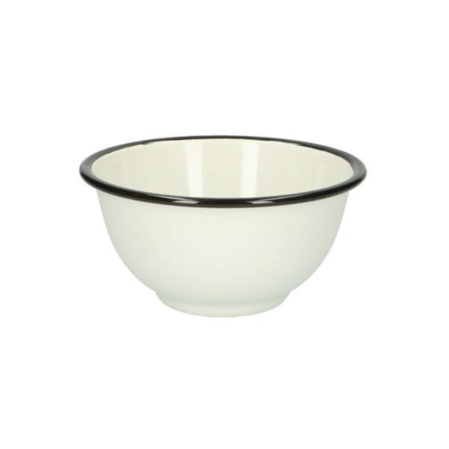 Schaal, emaille, zwart/wit, Ø 13,5 cm Schaal, emaille, zwart/wit, Ø 13,5 cm afbeelding 1