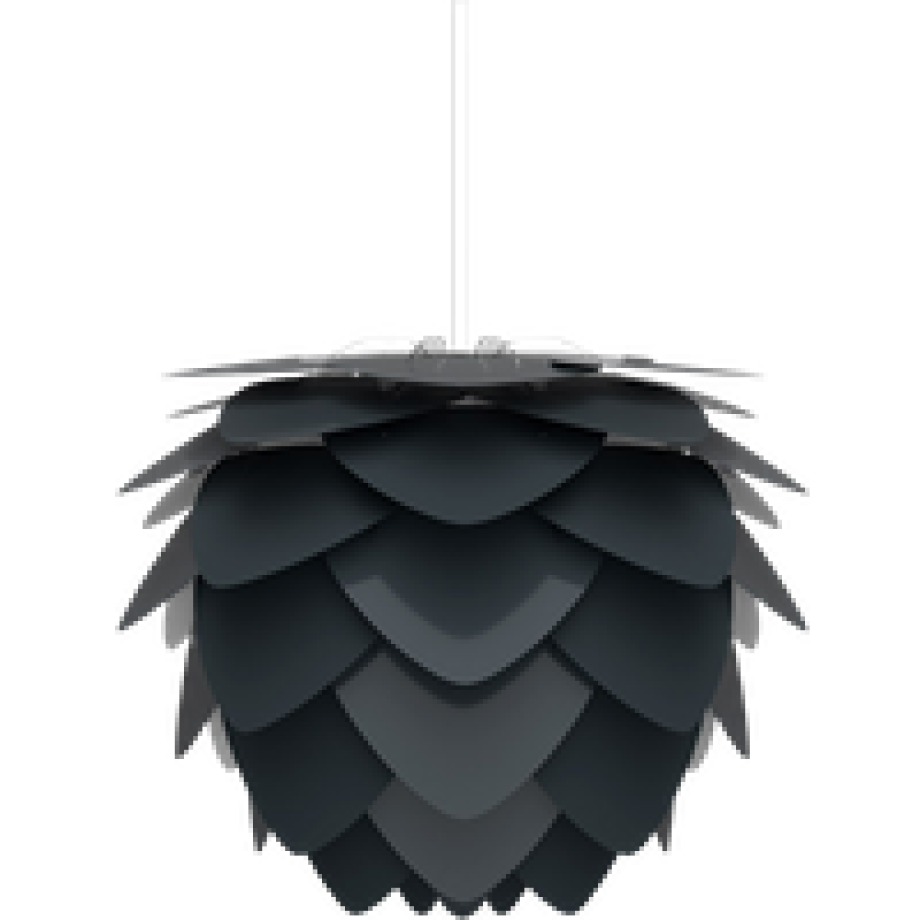 Aluvia Mini hanglamp anthracite grey - met koordset wit - Ø 40 cm afbeelding 1