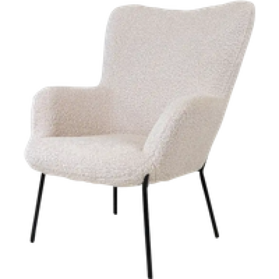 Rosemarie teddy fauteuil gebroken wit afbeelding 1