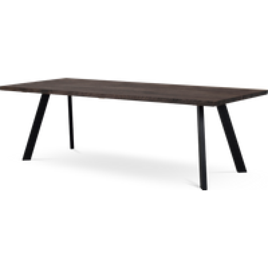 Fred houten eettafel donkerbruin - 240 x 100 cm afbeelding 1