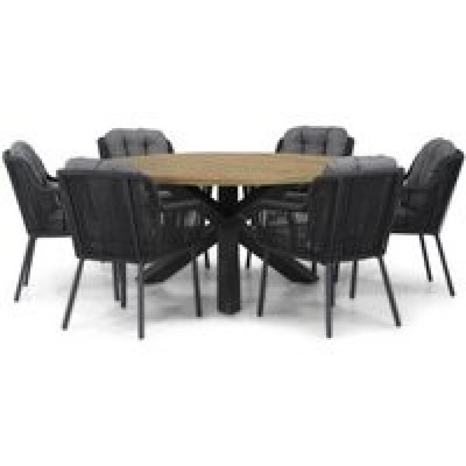 Santika Tendenza/Rockville 160 cm dining tuinset 7-delig Santika Tendenza/Rockville 160 cm dining tuinset 7-delig afbeelding 1