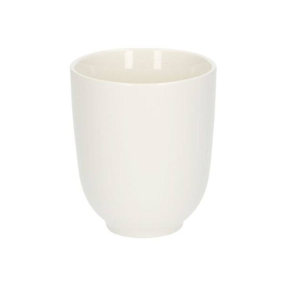 Beker, organisch, porselein, wit, Ø 8 cm Beker, organisch, porselein, wit, Ø 8 cm afbeelding 1