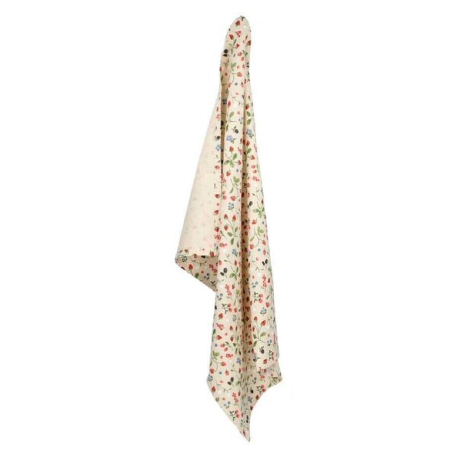 Theedoek, GOTS bio-katoen, rood fruit, 50 x 70 cm afbeelding 