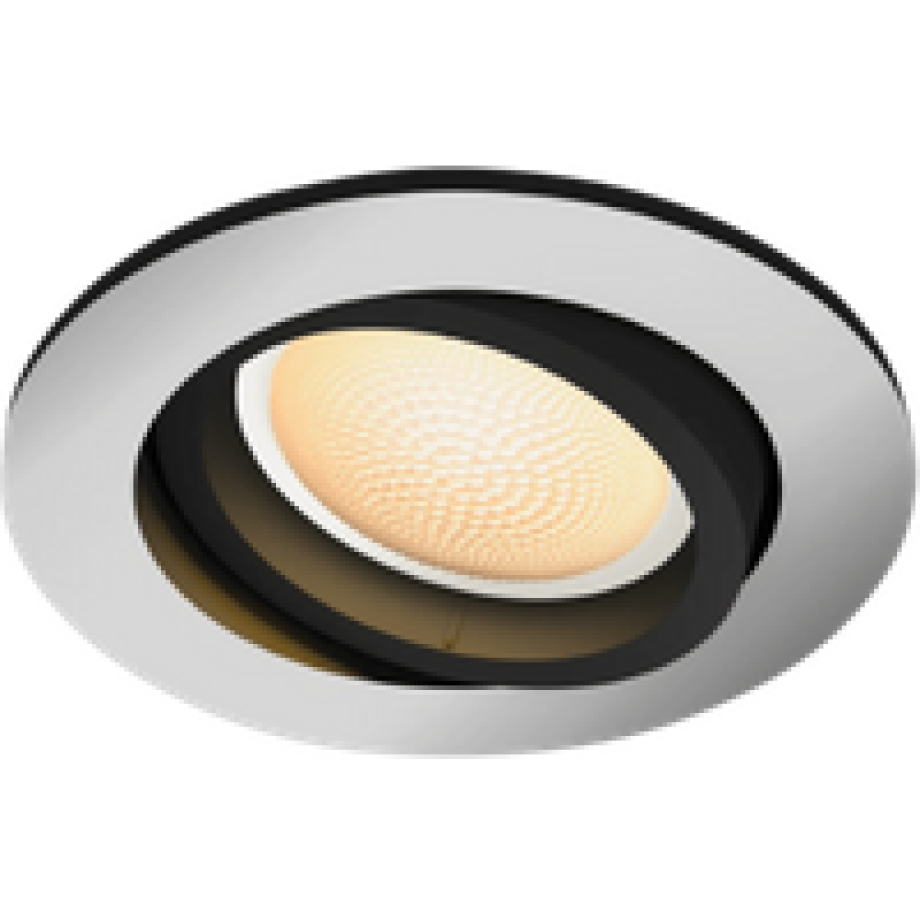 Philips Hue Milliskin inbouwspot White Ambiance - rond - Aluminium Philips Hue Milliskin inbouwspot White Ambiance - rond - Aluminium afbeelding
