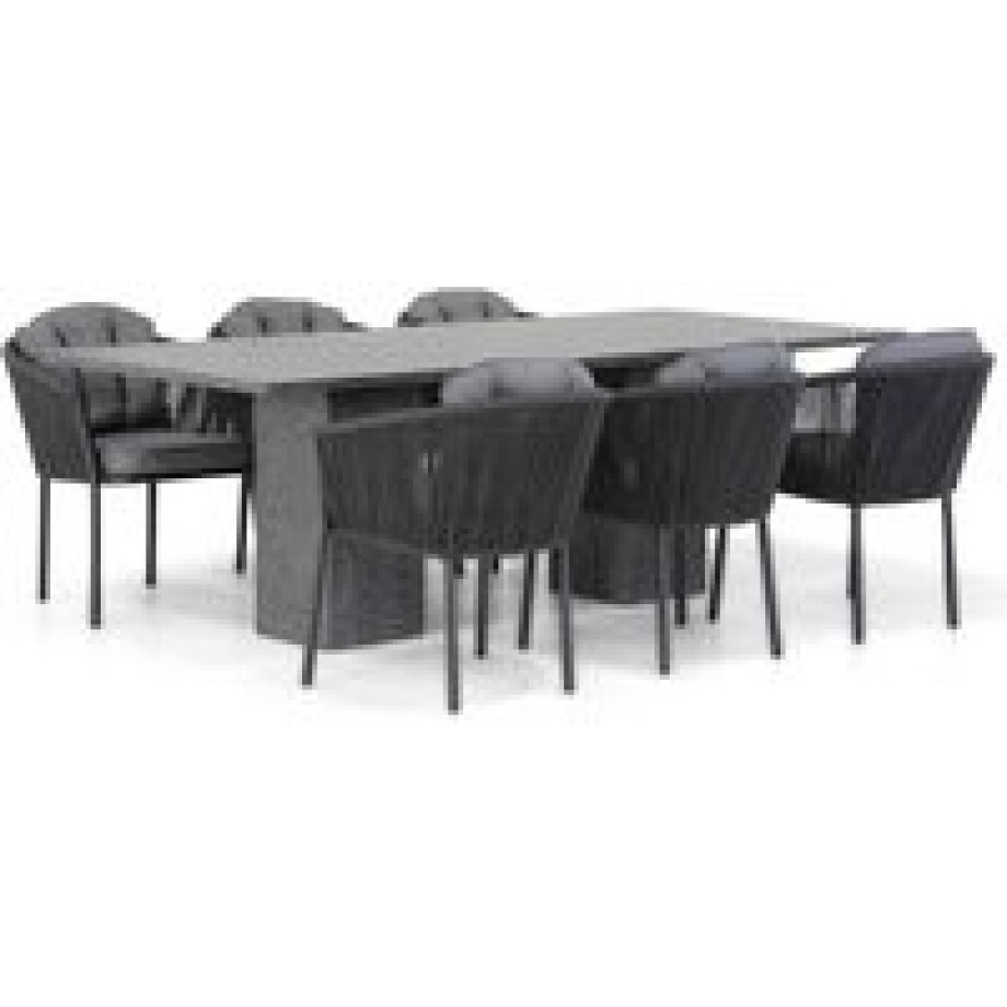 Santika Novita/Graniet 220 cm dining tuinset 7-delig afbeelding 1