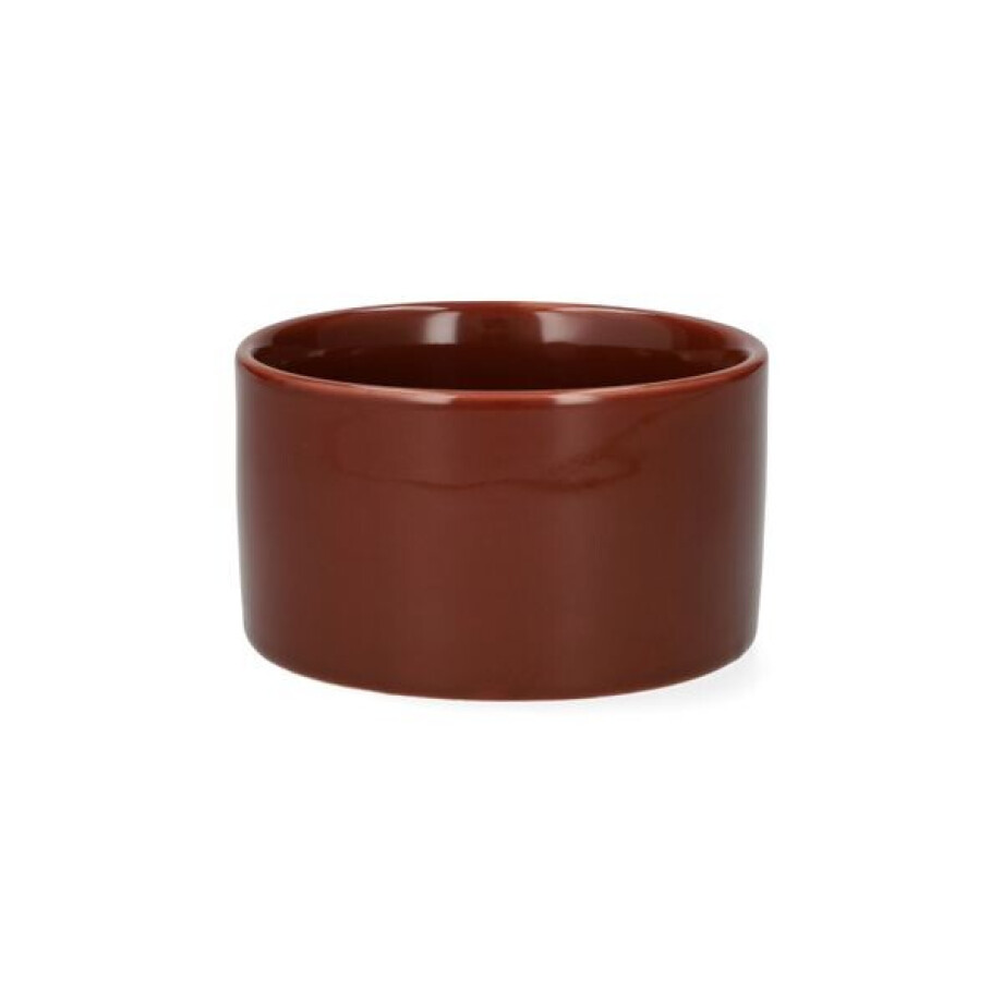 Ikebana schaal, porselein, roodbruin, Ø10 cm Ikebana schaal, porselein, roodbruin, Ø10 cm afbeelding 1