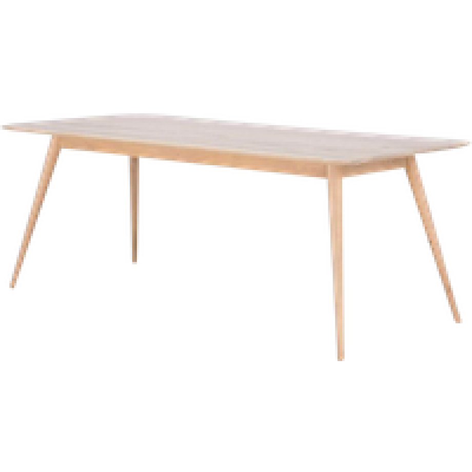 Stafa table houten eettafel whitewash - 160 x 90 cm afbeelding 1