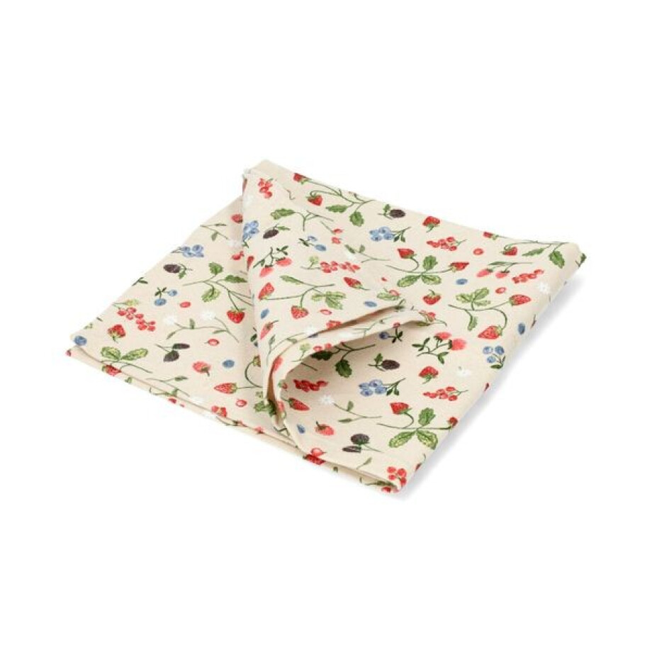 Servet, GOTS bio-katoen, rood fruit, 40 x 40 cm afbeelding 
