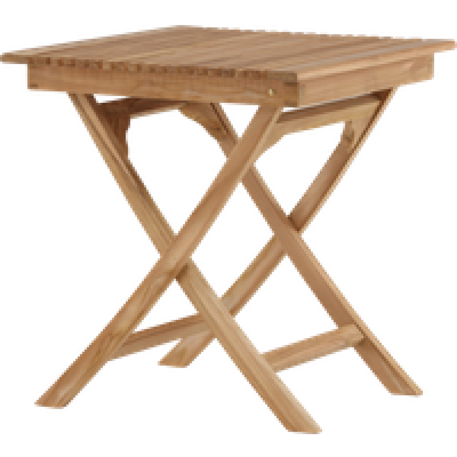 Joan inklapbare houten tuintafel naturel - 70 x 70 cm afbeelding 1