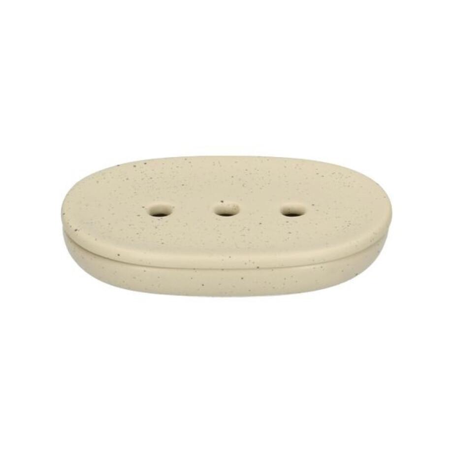 Zeepschaaltje ovaal, beige spikkel, keramiek Zeepschaaltje ovaal, beige spikkel, keramiek afbeelding 1